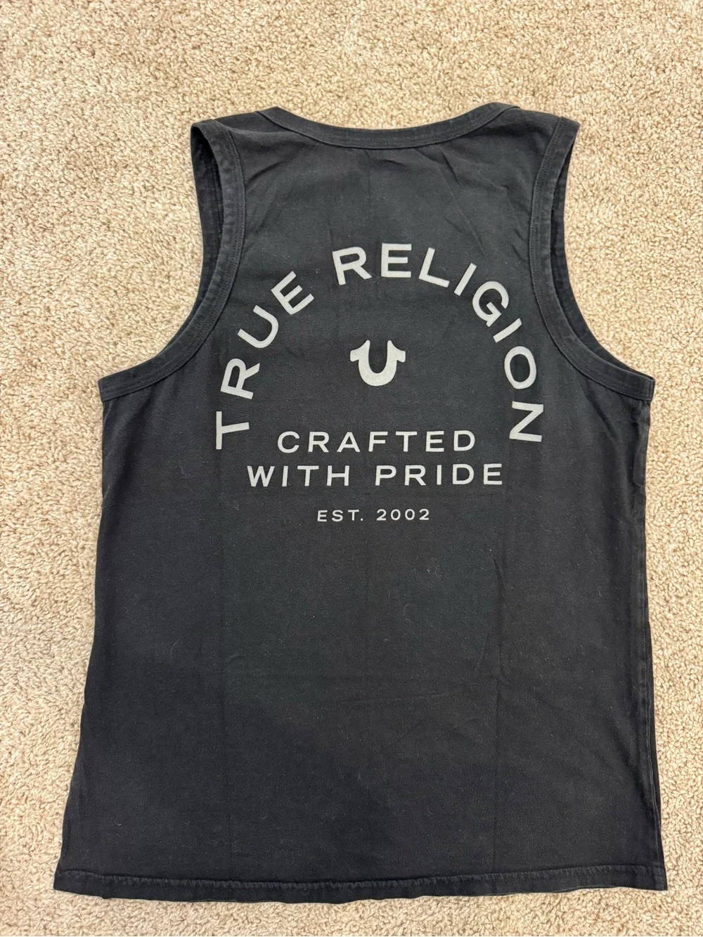 True Religion Black Men’s Tank with Small Logo